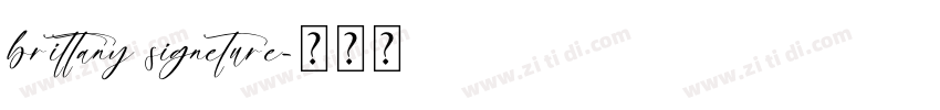 brittany signeture字体转换
